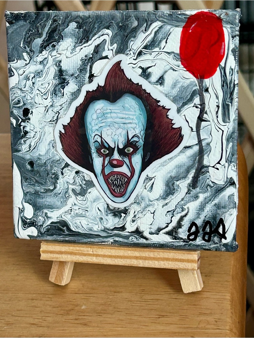 Original One of A Kind Horror Painting Pennywise Creepy Clown